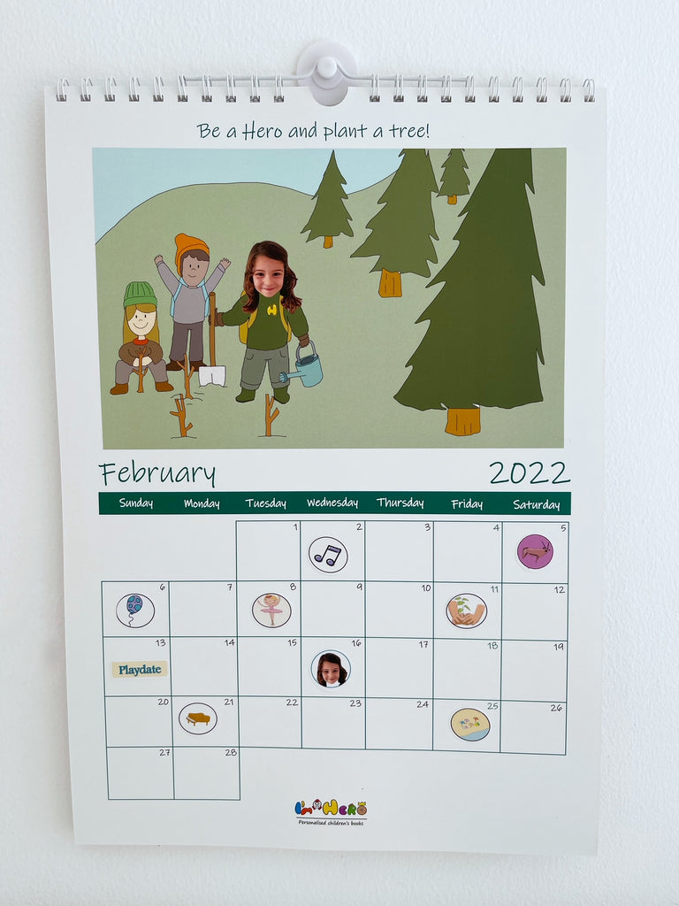 New Personalized Calendar for 2022- I'll be a Hero taking care of the planet-