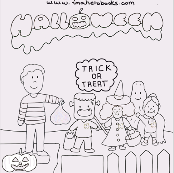 Halloween colouring sheet I Free Downloadable Colouring sheet - I'm a Hero