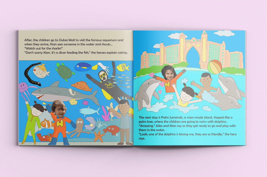 I'm a Hero in Dubai, Quadruple Heroes (4) – Personalised Story Book - I'm a Hero